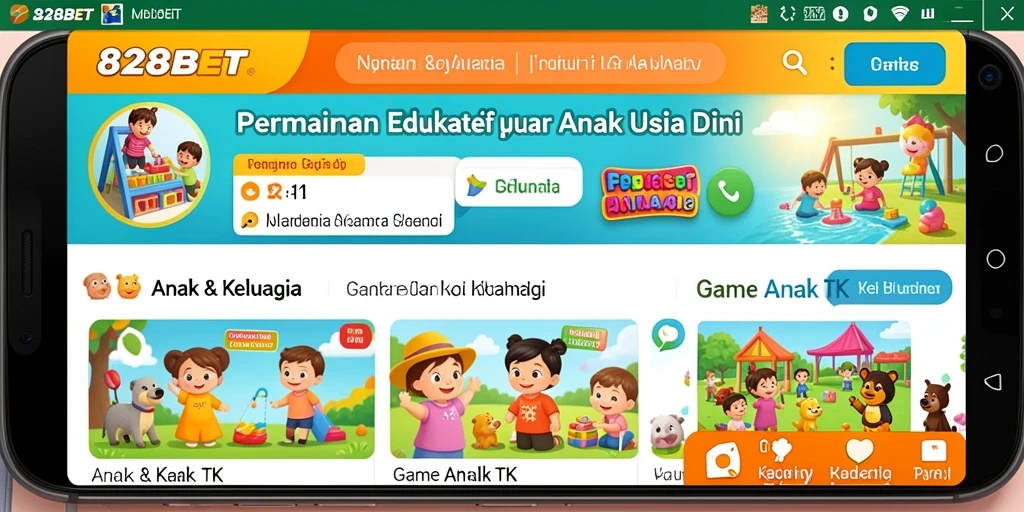 Tampilan antarmuka menarik dan edukatif dari 828BET.