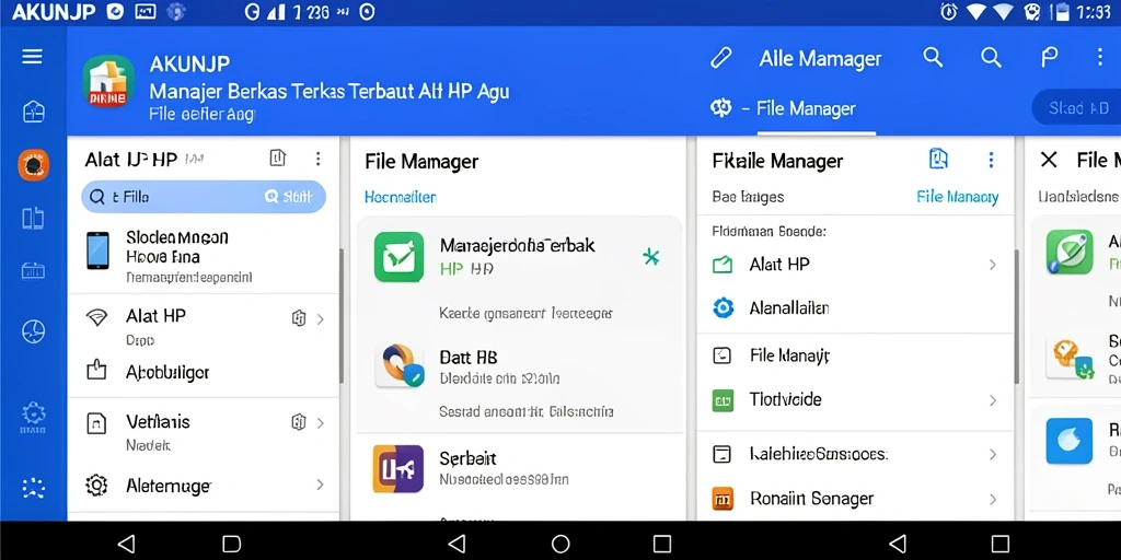 Tampilan antarmuka utama AKUNJP yang sederhana dan intuitif.