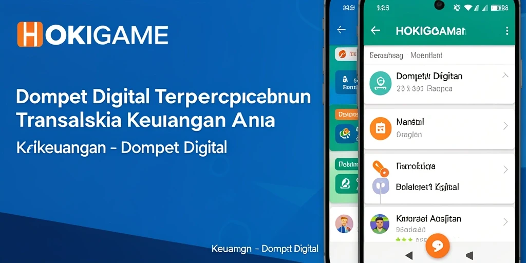 Antarmuka HOKIGAME yang menarik dan fungsional untuk Dompet Digital.