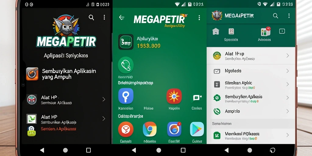 Tampilan antarmuka MEGAPETIR yang sederhana dan mudah digunakan.