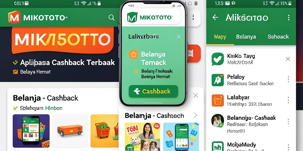 Antarmuka MIKOTOTO menampilkan penawaran cashback menarik.