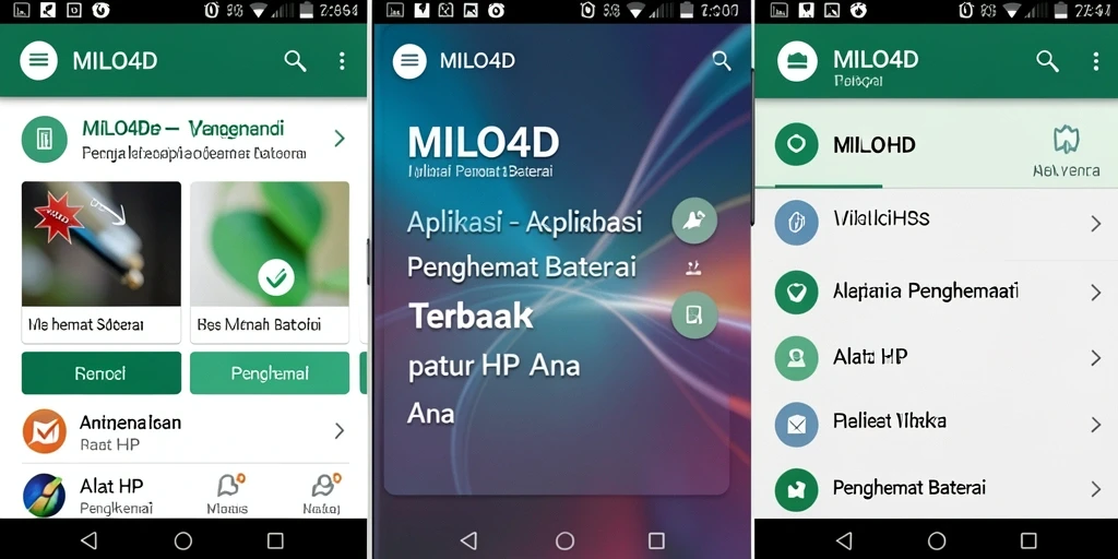 Tampilan antarmuka <strong>MILO4D</strong> yang membantu penghematan baterai.
