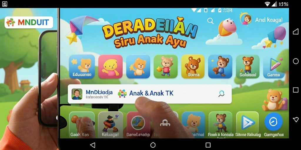 Tampilan antarmuka menarik dari aplikasi Game Anak TK.
