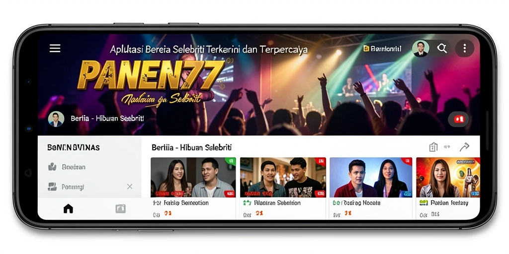 Tampilan antarmuka aplikasi PANEN77 yang menarik dan informatif.