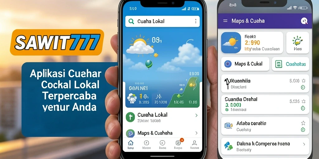 Tampilan antarmuka utama aplikasi SAWIT777 yang informatif.