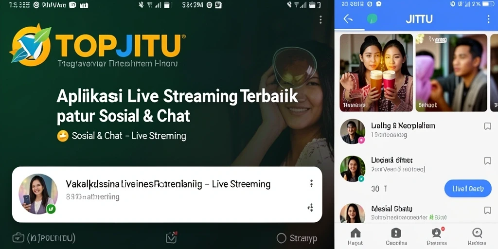 Tampilan antarmuka intuitif aplikasi Live Streaming TOPJITU.